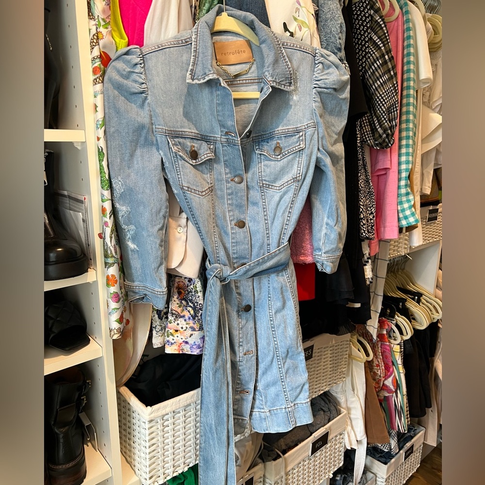 Retrofete jean dress; size: S; color: blue jean